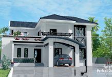 2044 Square Feet Modern Mixed Roof Home Design With 4 bedrooms
