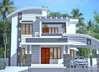 2140 square feet double floor house in Calicut With 4 Bedrooms