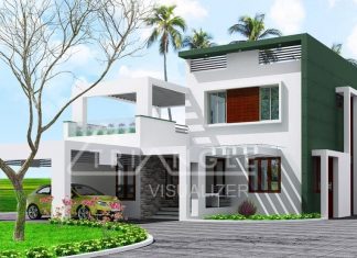 Low Cost Stylish Home Design 2000 square feet With 3 Bedrooms