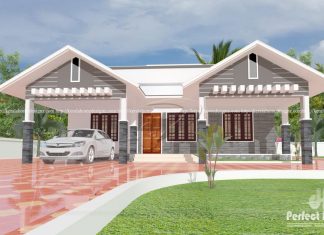 1087 Square Feet Modern Single Floor Home Design