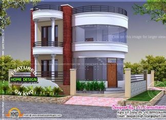 1741 Square Feet Round Home Design With 3 Bedrooms