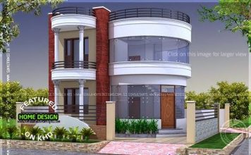1741 Square Feet Round Home Design With 3 Bedrooms
