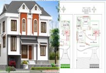 2172 Square Feet Home Plan With 3 Bedrooms