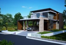 Double Story Stylish House Plan For 3600 Square Feet