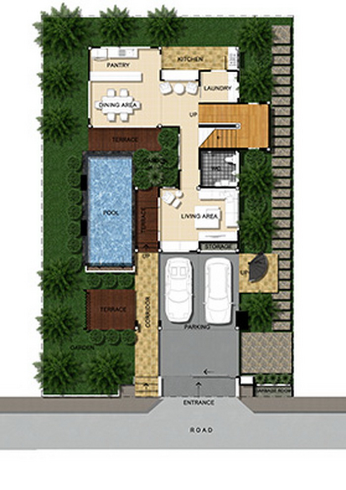 Double Story Stylish House Plan For 3600 Square Feet Acha Homes Double Story Stylish House Plan For 3600 Square Feet Acha Homes