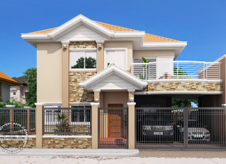 Four Bedroom Double Story Stylish House Plan