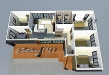 Stylish House Design and plan With Three Bedrooms and Space Efficient Layout