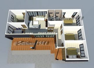 Stylish House Design and plan With Three Bedrooms and Space Efficient Layout