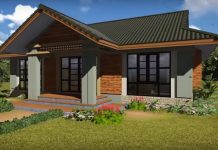 1141 square feet Single Story House Plan with Three Bedrooms