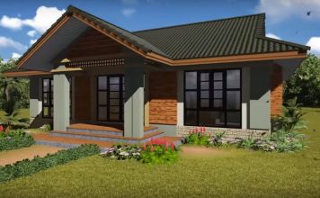 1141 square feet Single Story House Plan with Three Bedrooms