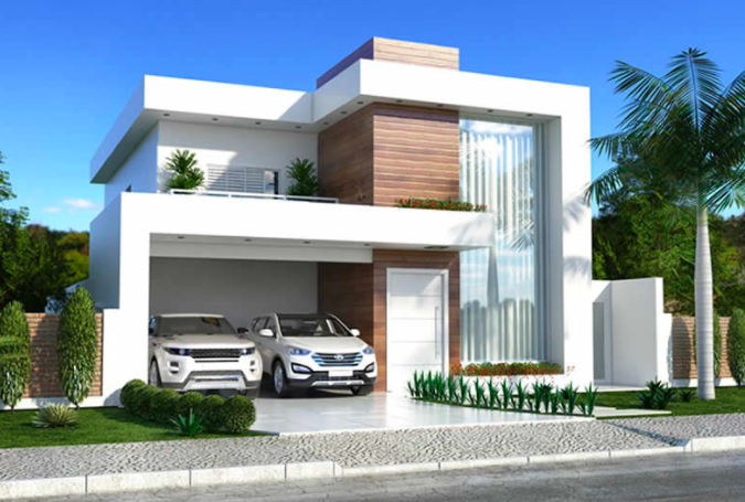  Modern  Double  Story  House  Plan  With Clean Fa ade Acha Homes 