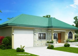 Single Story Modern House Plan with Three Bedrooms