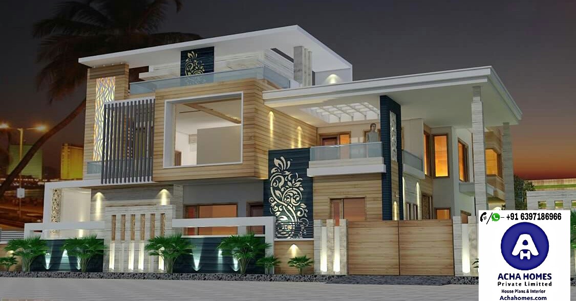 60 Feet by 60 Modern  House  Plan  with 6  bedrooms  Acha Homes 