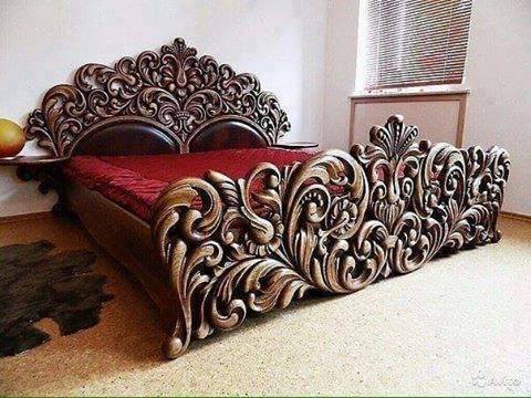 modern handmade wood bed frame