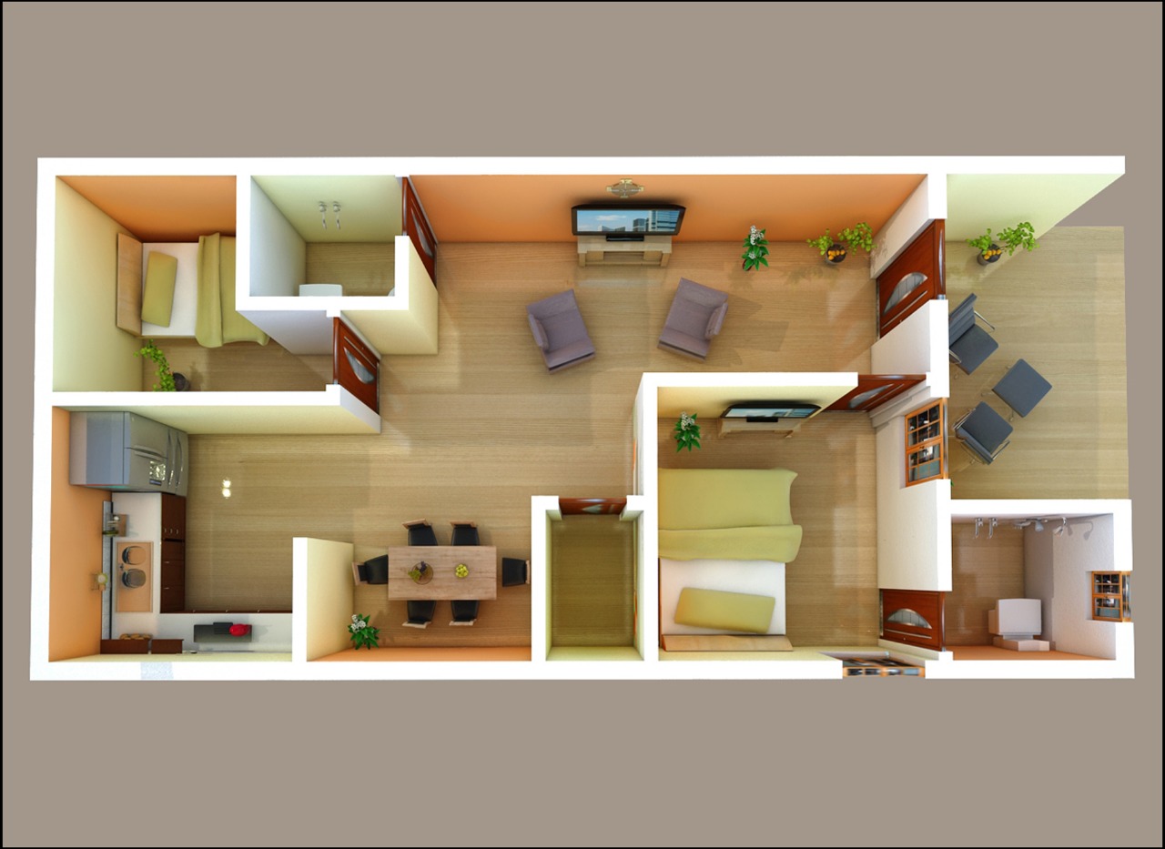 List Of 3d Floor Plan With 2 Bedrooms Ideas Gallery Home