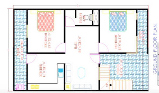 3BHK Modern home plan