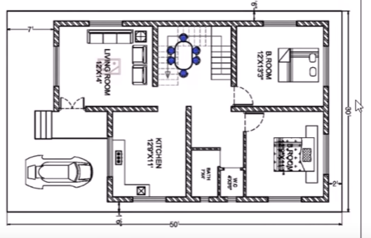 30 feet by 50 modern home plan