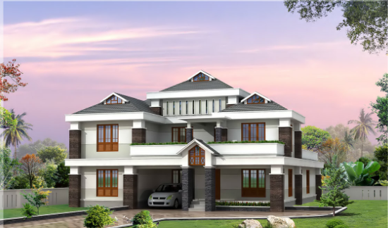 3500 sqft stylish home design