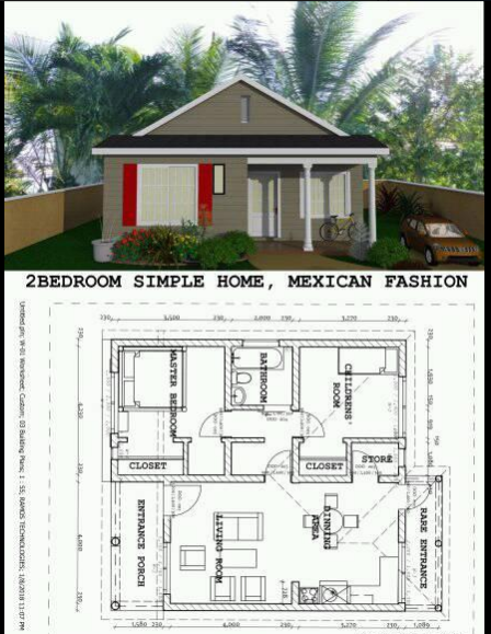 500 SQUARE FEET SIMPLE HOME PLAN