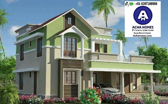 List of 1500 to 2000 sq. ft stylish home design with 4bedrooms