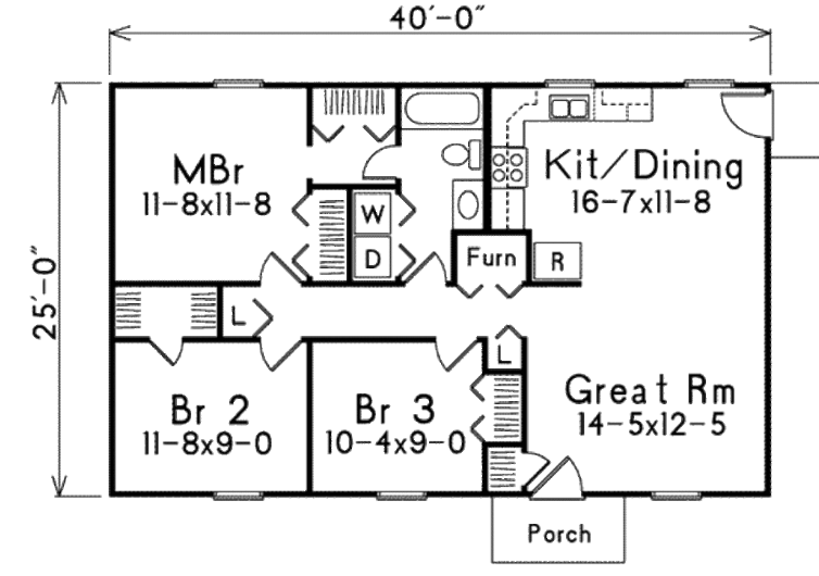 List of houses of 500 sq. Feet to 1000 sq. Feet Modern House Plan