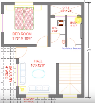 25 feet by 25 feet amazing home plan