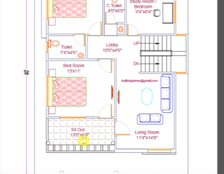 30 feet by 40 first floor home plan