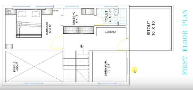 first floor House Plan For 20x40 sqr ft