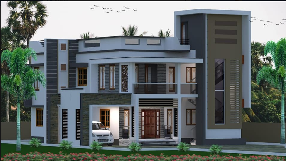 Contemporary Two story home design