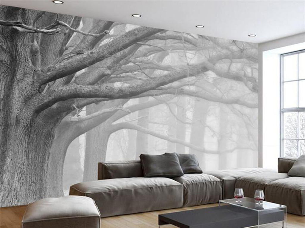 3D wallpaper for living room