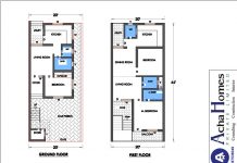 20 feet by 44 feet West facing Double-Edged Duplex House for two Families 20 feet by 44 feet West facing double-edged Duplex house for two families