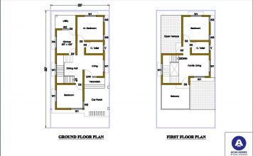 A 25 by 50 feet Plot for Two Family in a Semi-Detached House A 25 by 50 feet Plot for Two Family in a Semi-Detached House