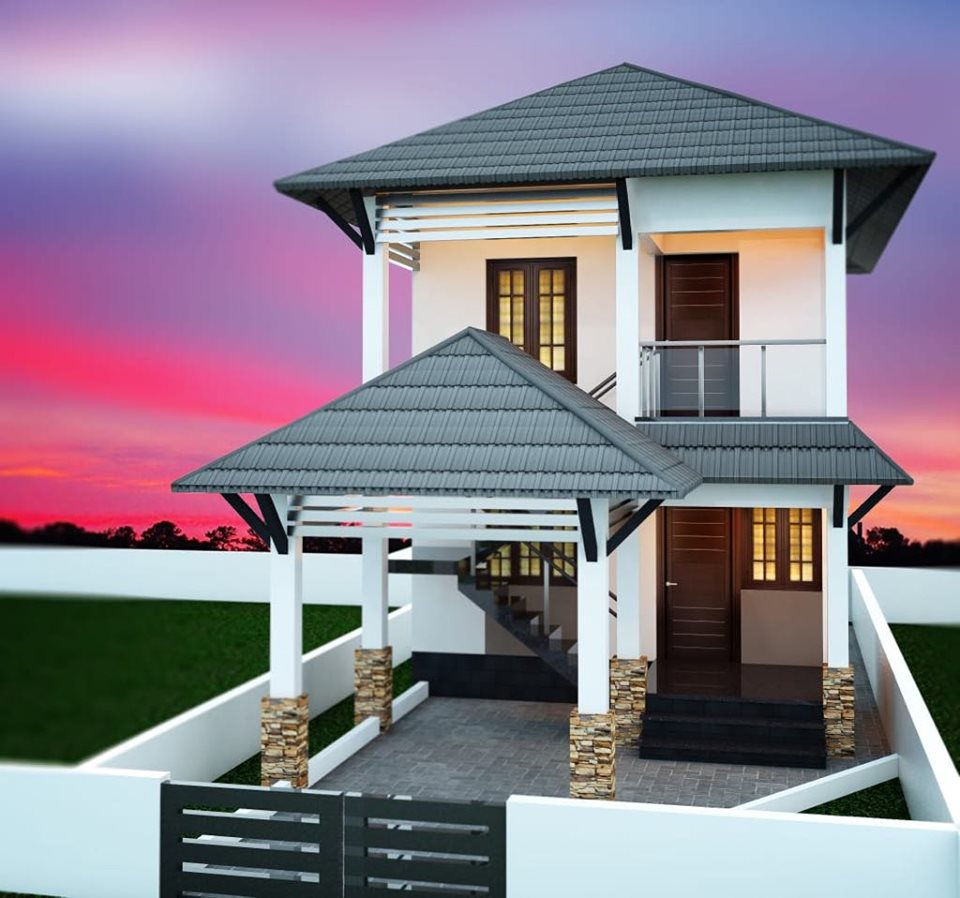 Best 1000 Square feet 2BHK Modern Home Plan Below 9 Lakhs 