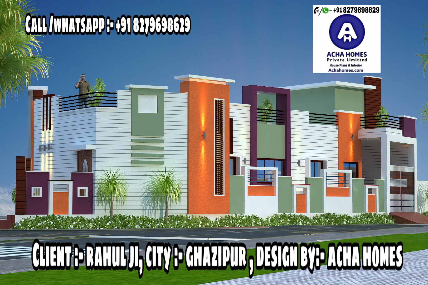 4 BHK SINGLE FLOOR HOME DESIGN