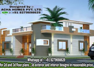 2 Bedroom House Plans For Small Family in Low Budget 2 bedroom single floor home plan