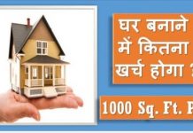Building Material Quantity, Rate and Cost Estimation of 1000 SqFt House in India 1000 SQFT CONSTRUCTION COST IN INDIA