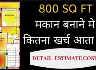 Building Material Quantity, Rate and Cost Estimation of 800 Sqft House in India Building Material Quantity, Rate and Cost Estimation of 800 Sqft House in India
