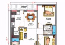 30×45 House Plan North Facing in India 30x45 north facing house plan