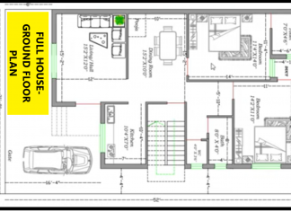 31 Feet by 52 Modern House Ground Floor Plan