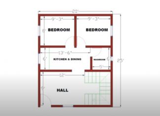 500 Square Feet House Plan Construction Cost 20 FEET BY 25 HOUSE PLAN